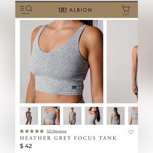Albion HEATHER GREY FOCUS TANK
